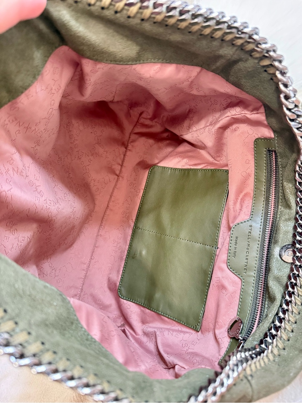Stella McCartney Shaggy Deer Falabela Tote Olive Green with COA - Picture 7 of 14